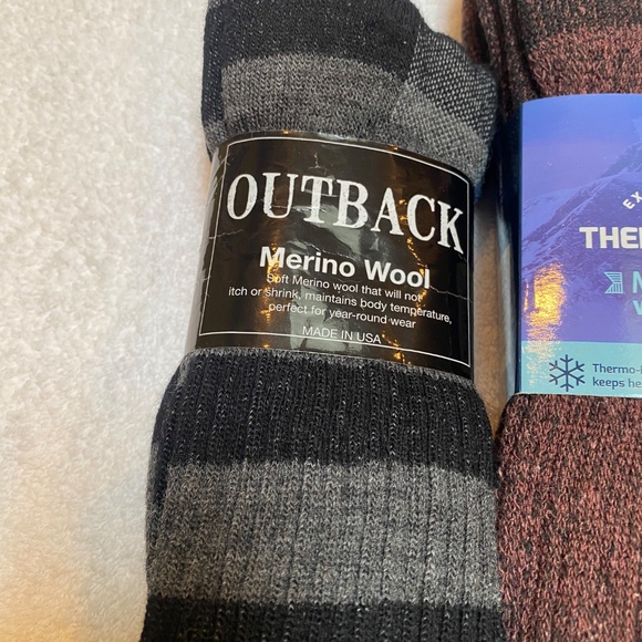 (7) Outdoor Merino Wool and Wool Blend Socks - Picture 2 of 7
